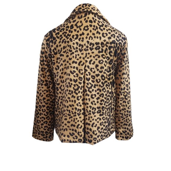 CT1966 Ethyl Animal Print Waist Length Button Blazer S - Picture 4 of 5